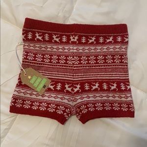 Knit Christmas shorts girls (s)